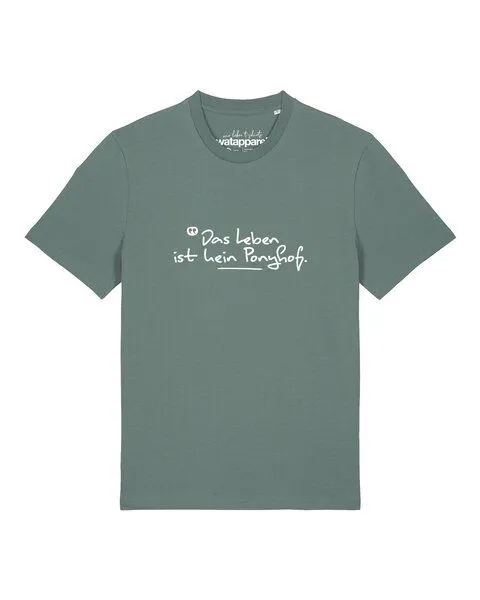 watapparel watapparel T-Shirt Unisex Das Leben ist kein Ponyhof, Green bay, – Produktbild 1 von 2