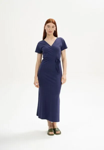 MELA V-Neck Kleid lang Style SHREOSHI | von MELA | Fairtrade & GOTS zertifiziert, Summer night, – Produktbild 1 von 4