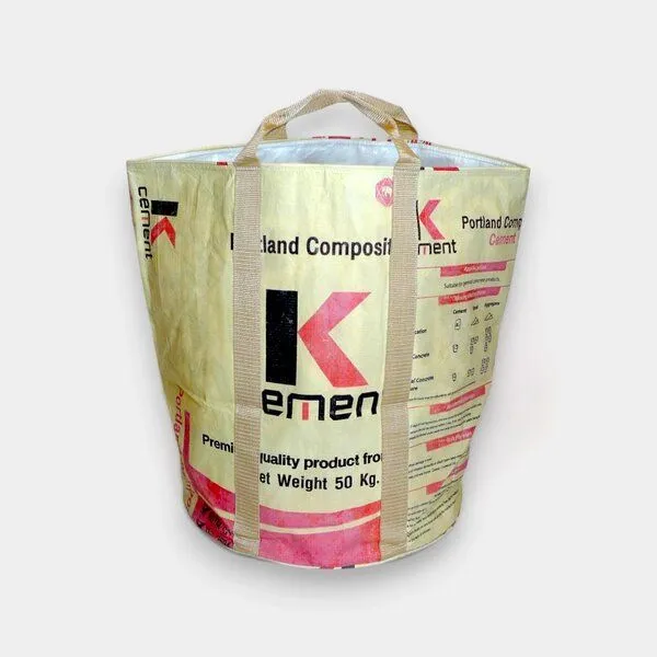 REFISHED fair fashion REFISHED fair fashion WÄSCHEKORB, #cement beige-schwarz-rot, – Produktbild 3 von 3