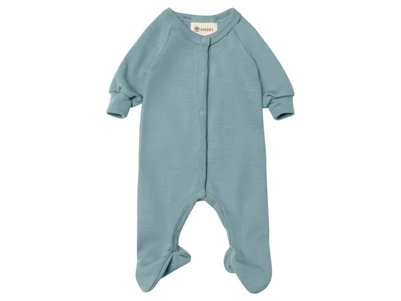 Engel natur Engel Natur Baby Frühchen Schlafoverall mit Fuß Feinripp bergblau Gr. 50, Blau, – Produktbild 1 von 1