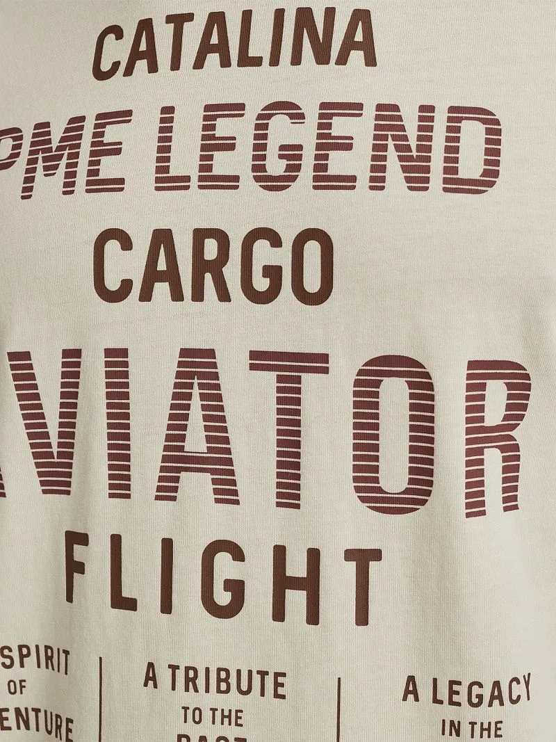 PME Legend PME Legend Jersey Logo T-Shirt Ecru, Beige, – Produktbild 3 von 5