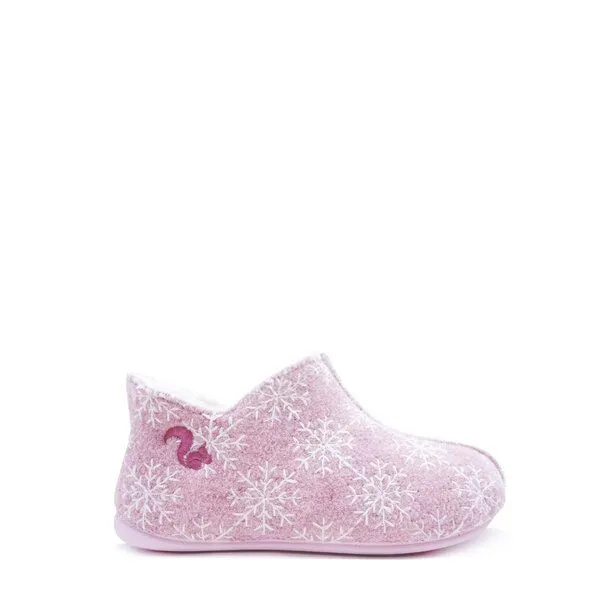 thies Veganer Kids Snow Slipper Boot "thies ® PET" aus recycelten Flaschen, Rose (rosa), – Produktbild 1 von 4