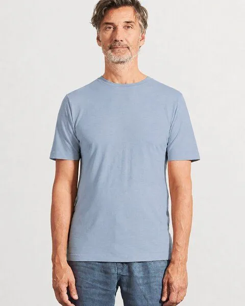 HempAge HempAge Herren T-Shirt Hanf/Bio-Baumwolle, Smoke (blau), – Produktbild 1 von 3