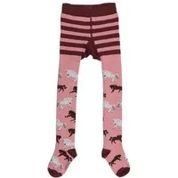 Walkiddy Strumpfhose Altrosa Pferde-Allover Bio-Baumwolle GOTS – Walkiddy – Produktbild 1 von 1