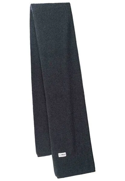 MELA MELA Rippstrick Schal Style NAGNA aus 100% Bio-Baumwolle, Anthrazit melange, – Produktbild 1 von 4