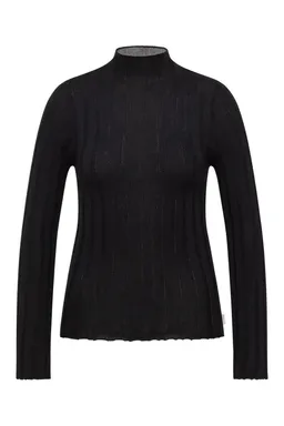 Tranquillo Oberteil aus Carool aus EcoVero-Rippstrick - black / M – Produktbild 1 von 1