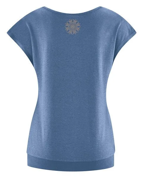 HempAge HempAge Damen Yoga T-Shirt Hanf/Bio-Baumwolle, Blueberry, – Produktbild 5 von 6