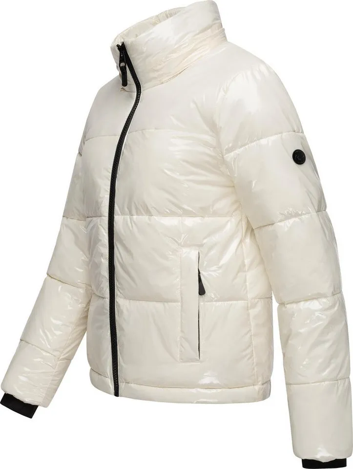 ragwear ragwear Steppjacke Roobie super stylische, gänzende Damen Winterjacke, Weiß, – Produktbild 5 von 5
