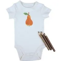 MelaDi Meladi Kinder Baby-Body aus Biobaumwolle - Birne auf Natural Raw – Produktbild 1 von 1