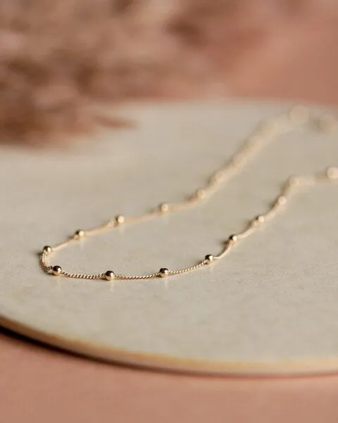 lille mus lille mus Kette 'Kugeln' 925, Gold, – Produktbild 1 von 4