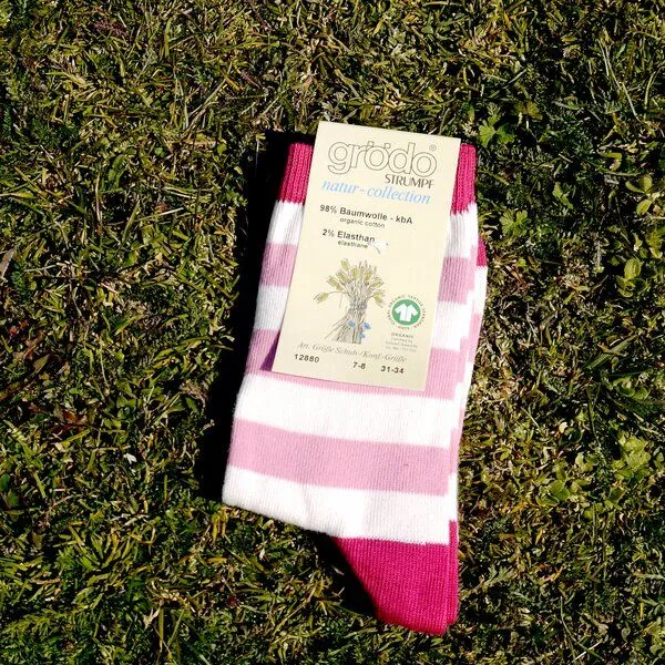 grödo grödo Baby -/Kindersocken (3er Pack), Rosa/weiss, – Produktbild 3 von 4
