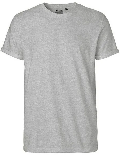 Neutral Neutral® Unisex T-Shirt Rollärmel Bio Baumwolle, Sports grey, – Produktbild 2 von 4