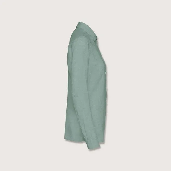 YTWOO YTWOO Damen Leinenbluse, Jade green, – Produktbild 2 von 2