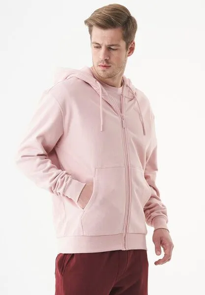 ORGANICATION ORGANICATION ESSENTIALS-JUNDA-Unisex Soft Touch Sweatjacke aus Bio-Baumwolle, Dusty pink, – Produktbild 3 von 4