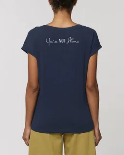 Human Family Human Family Damen Flammengarn Rundhals T-Shirt - Flame "You are Not Alone" – Produktbild 1 von 1
