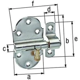 Alberts ALBERTS Autom. Grendelriegel 260/VN/FZ/47 mm – Produktbild 1 von 1