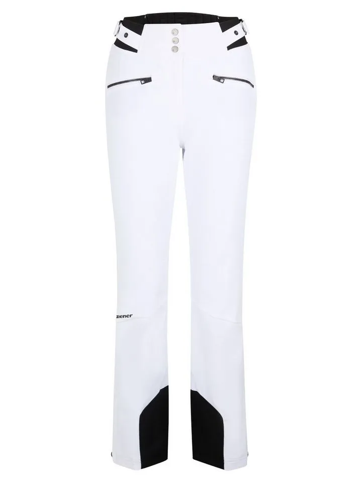 Ziener Ziener Skihose TILLA-Z AQUASHIELD® DAMEN Slim Fit, wasser- u. winddicht, atmungsaktiv, warm durch PrimaLoft®, Weiß, – Produktbild 1 von 5