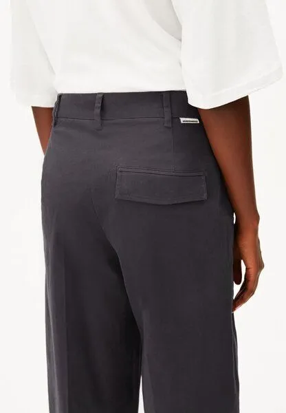 ARMEDANGELS ARMEDANGELS BARREL TWILL Damen Webhose aus Bio-Baumwoll Mix, Dark steel, – Produktbild 2 von 3