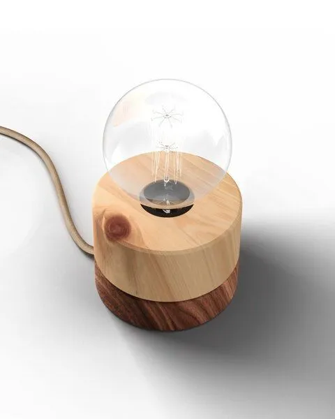 ALMUT von Wildheim ALMUT von Wildheim Tischlampe Holz, Walnuss, – Produktbild 2 von 4