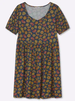 sheego Jerseykleid tiefblau-ozean-bedruckt – Produktbild 1 von 1