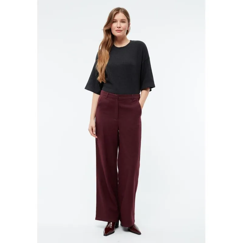 Givn Berlin Givn Berlin Hose Beatrice Flanell, Burgundy, – Produktbild 1 von 5