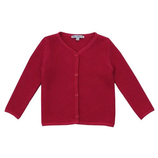 Enfant Terrible Enfant Terrible Strickjacke im Trachtenstil in weinrot – Produktbild 1 von 2