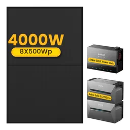Anker 2x Anker Solarbank 3 E2700 Pro mit Power Dock Multisystem, mit 8 x 500 Bifaziale Solarmodule, by Powerness - ohne Smart Meter / Selbstabholung – Produktbild 1 von 1