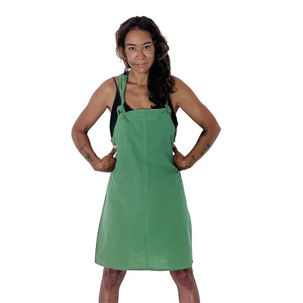 The Driftwood Tales The Driftwood Tales Nachhaltiger Latzkleid aus recycelter Baumwolle, Leichtgrun (leinenlook baumw), – Produktbild 2 von 2