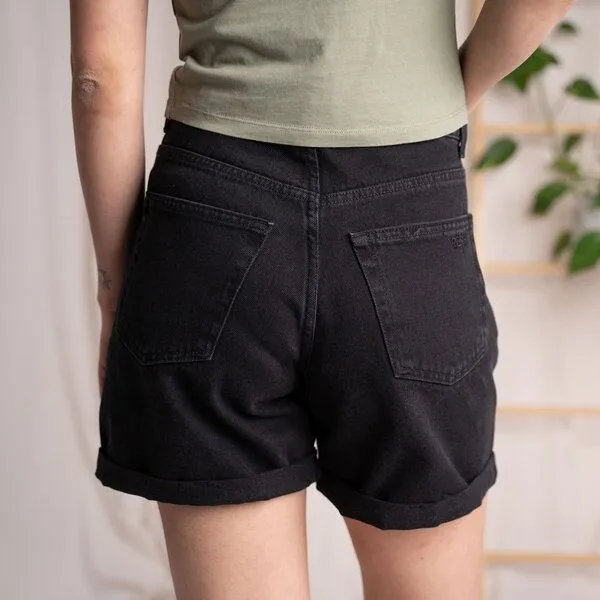 Vresh Clothing Vresh Clothing Stev - Jeans-Shorts aus Biobaumwolle, Schwarz, – Produktbild 2 von 4