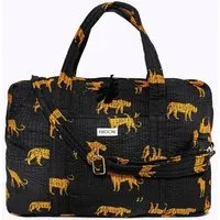 KIKOONI KIKOONI handgefertigte große Reisetasche " TRAVELER BAG ", Black leopard, – Produktbild 1 von 1