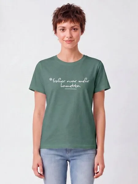 watapparel watapparel T-Shirt Frauen Früher war mehr Lametta, Green bay, – Produktbild 2 von 2
