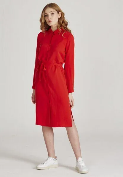 Givn Berlin Givn Berlin Damen Hemdblusenkleid aus Lyocell (Tencel) "Merle", Lava red (tencel), – Produktbild 1 von 4
