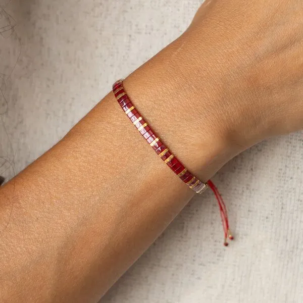 juni juni Rotes Armband Golden Garnet - handgemacht in Deutschland – Produktbild 3 von 4