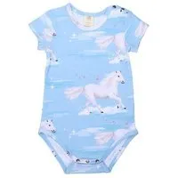 Walkiddy Baby Kurzarmbody GOTS zertifiziert – Hellblau mit Pferdemotiv, weich & bequem | von Walkiddy – Produktbild 1 von 1