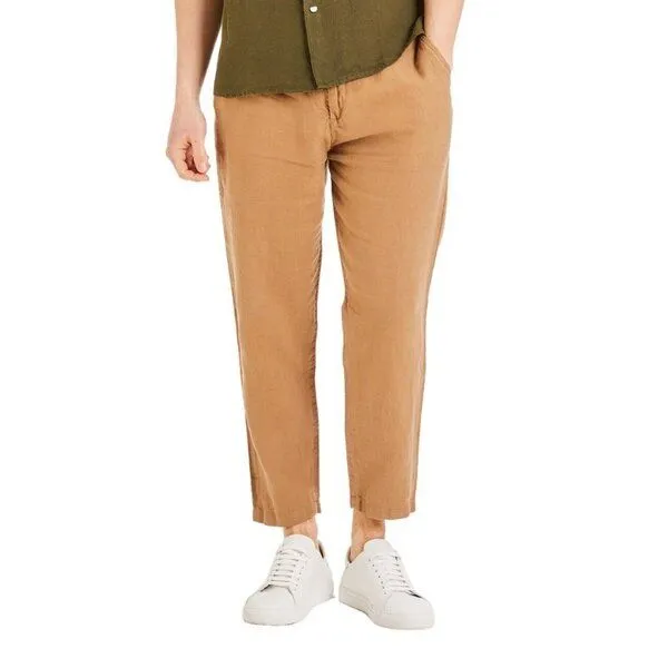 KnowledgeCotton Apparel Herren Hose "BOB loose linen pants" von KnowledgeCotton Apparel - VEGAN,, Tuffet (braun), – Produktbild 1 von 1