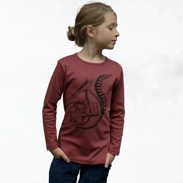Cmig Cmig Langarmshirt für Kinder "Duchs", Apple butter (rot), – Produktbild 1 von 4