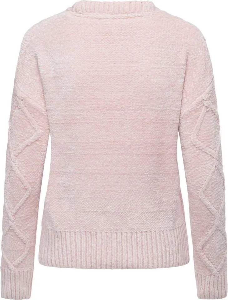 ragwear ragwear Strickpullover Jannina Gestrickter gemusterter Pullover, Rosa, – Produktbild 3 von 3