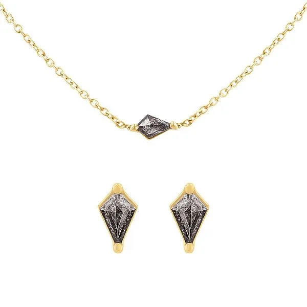 Eppi Eppi Schmuckset mit Salt and Pepper Diamanten Elny, Gelb, – Produktbild 1 von 4
