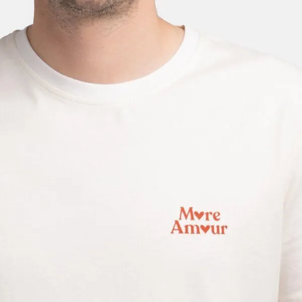 Natural Vibes Natural Vibes T-Shirt More Amour Bio GOTS | Bio T-Shirt | Weißes T-Shirt (Naturweiß) | Herren Damen T-Shirt | – Produktbild 2 von 4