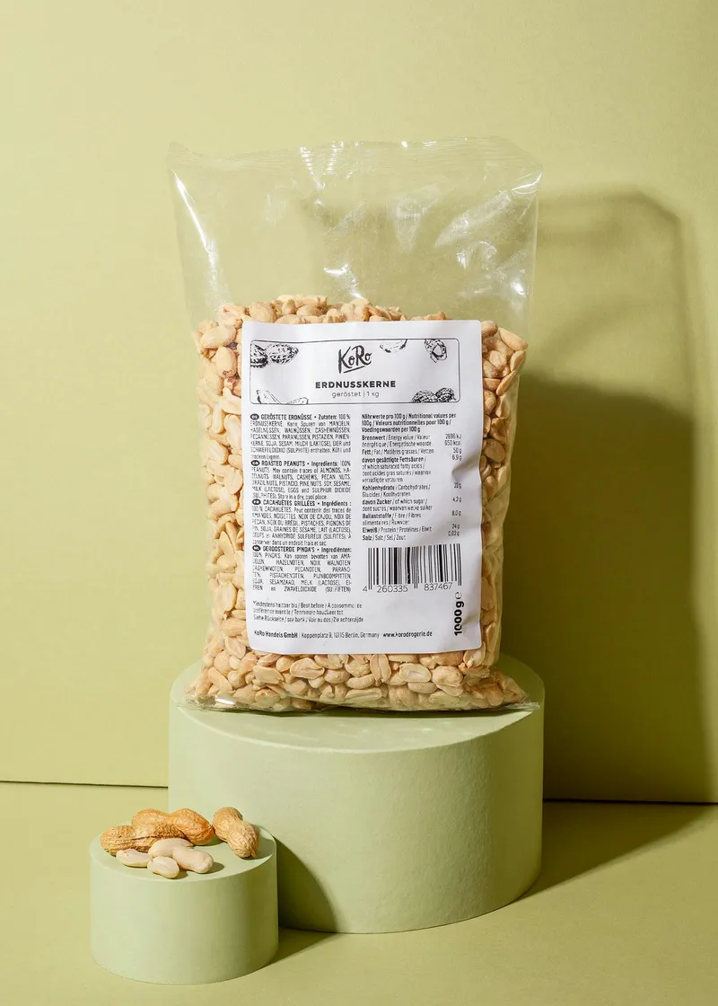 KoRo Geröstete Erdnusskerne 1 kg – Produktbild 1 von 5