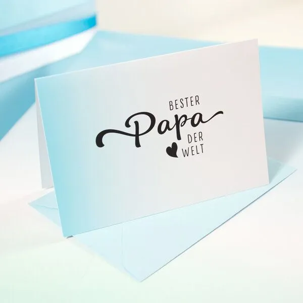 Bow & Hummingbird Bow & Hummingbird Mini-Grußkarte Bester Papa – Produktbild 2 von 2