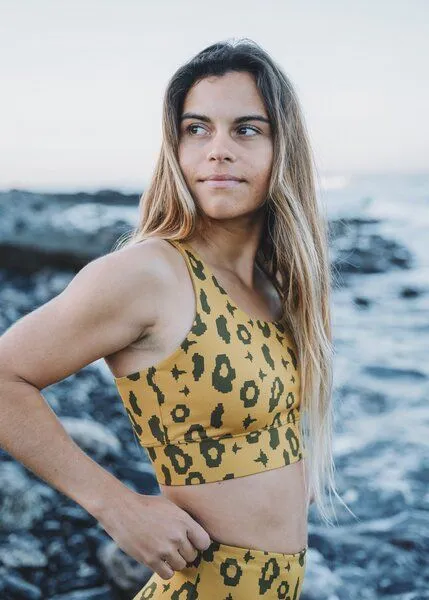 boochen boochen Sport BH Ubud mit Leopard Print, Yellow leopard, – Produktbild 2 von 4