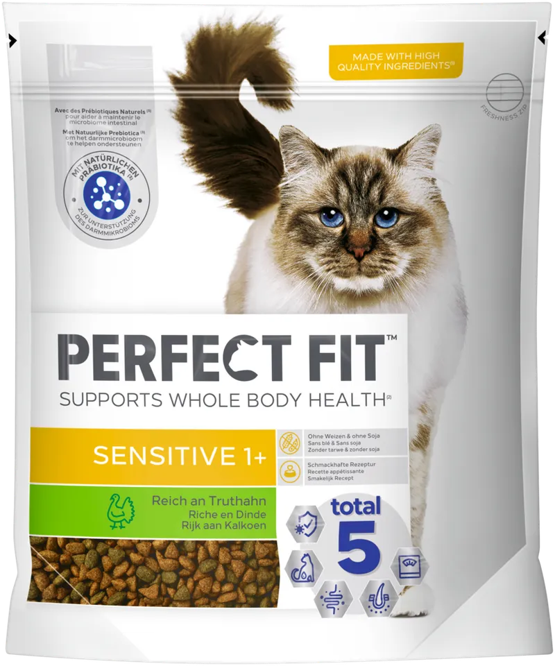 PERFECT FIT PERFECT FIT ™ Katze Beutel Sensitive 1+ mit Truthahn 1,4kg – Produktbild 1 von 1