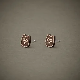feinformart feinformart Ohrstecker / Ohrring aus Holz "Eule" 7mm / 9mm – Produktbild 1 von 1