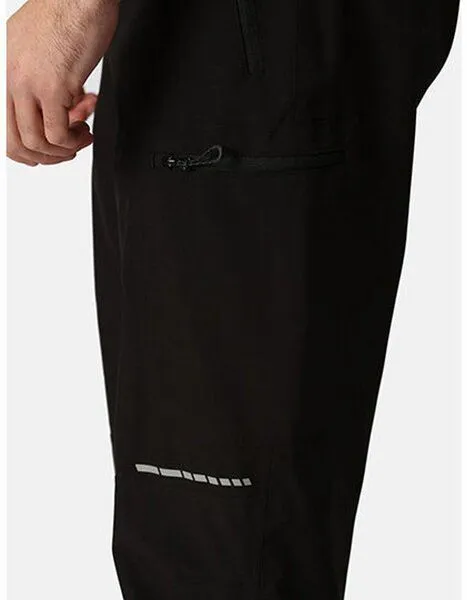 Regatta Professional Regatta Professional Regenhose Workwear Arbeitshose Seitentaschen mit Reißverschluss Wanderhose Recyceltes Polyester Wasserdicht Stretch, Schwarz, – Produktbild 3 von 3