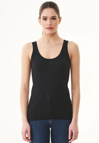 ORGANICATION ORGANICATION Top aus Bio-Baumwolle, Schwarz(black), – Produktbild 1 von 4