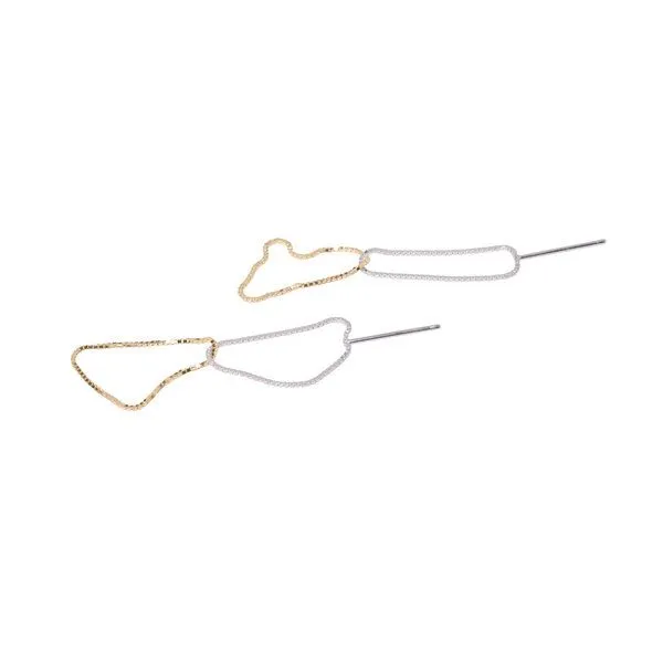 Jonathan Radetz Jewellery Jonathan Radetz Jewellery Stecker FINEFINE zweifarbig, Gold 585, 14 Karat und 925 Sterling Silver, Länge 50 mm – Produktbild 3 von 3