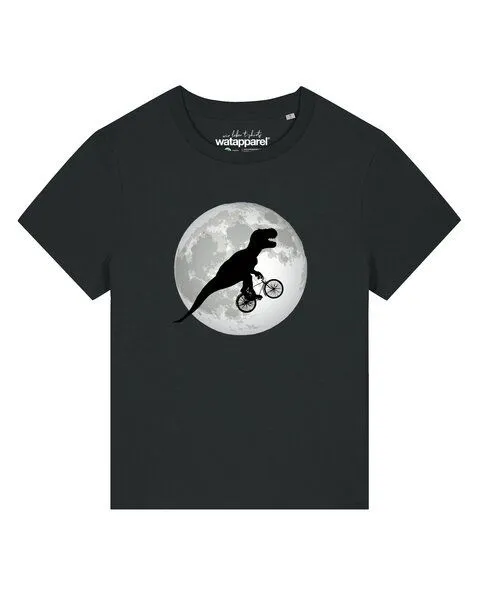 watapparel watapparel T-Shirt Frauen Flying TRex, Black, – Produktbild 1 von 2