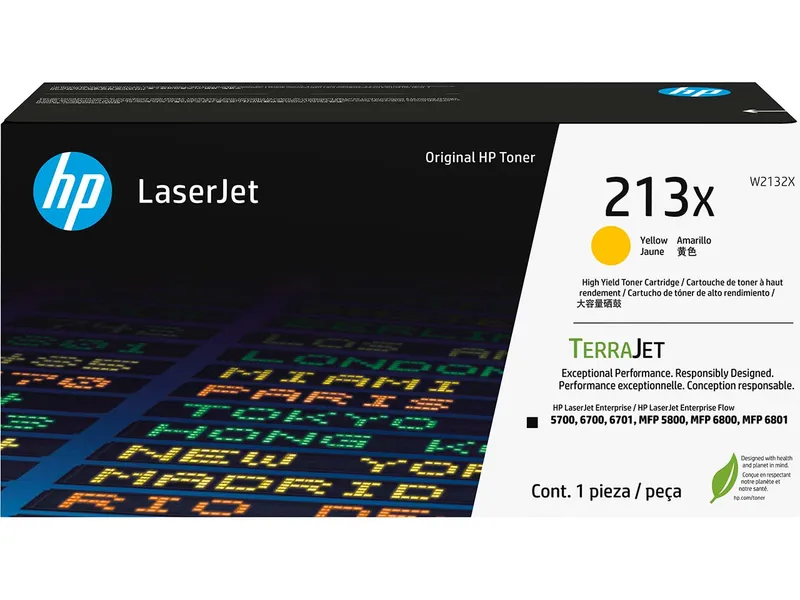 Hewlett Packard HP Druckkassette W2132X, Nr. 213X gelb – Produktbild 1 von 1