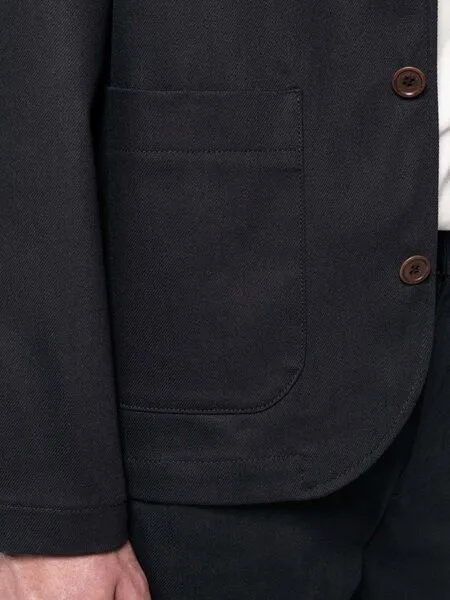Nudie Jeans Nudie Jeans Bequemer Blazer - Abraham Jacket - aus Baumwolle (bio), Blau (navy), – Produktbild 3 von 4